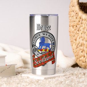 Bruce Clan Badge & Tartan Insulated Tumbler