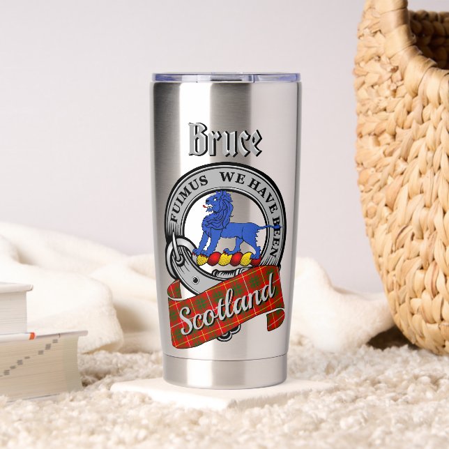 Bruce Clan Badge & Tartan Insulated Tumbler (Living Room (Rotated))