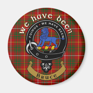 Bruce Clan Badge & Tartan Magnet