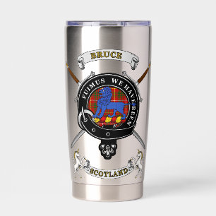 Bruce Clan Badge Tartan & Swords Insulated Tumbler