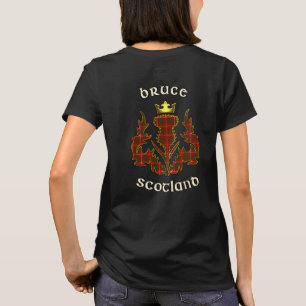 Bruce Clan Badge & Tartan w/Motto T-Shirt