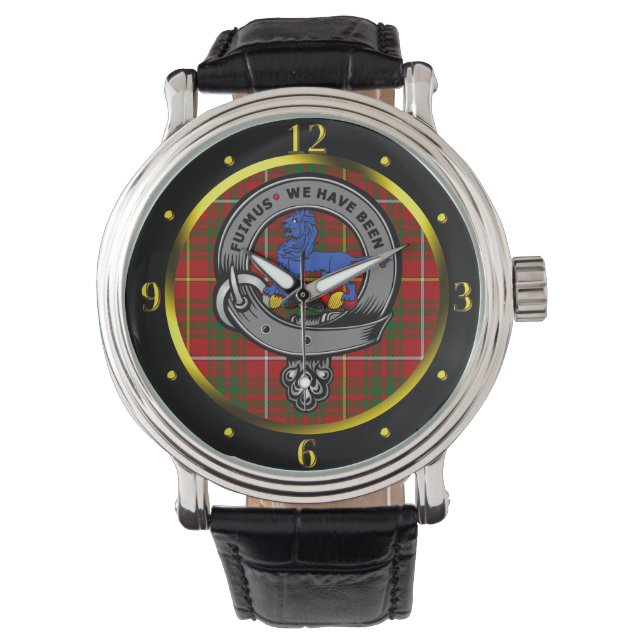 Bruce Clan Badge & Tartan  Watch (Front)