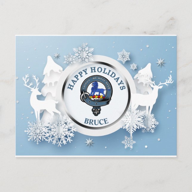 Bruce Clan Badge w/Stags Postcard (Front)