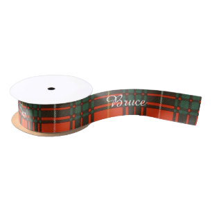 Bruce clan Plaid Scottish tartan Satin Ribbon