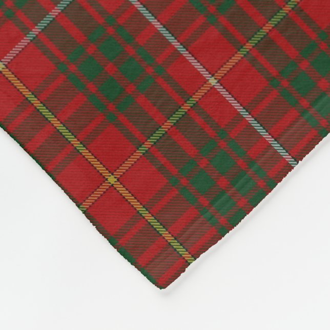Bruce Clan Tartan Plaid Fleece Blanket (Corner)