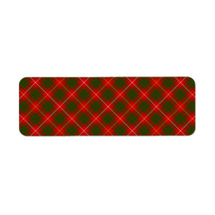 Bruce clan tartan red green plaid