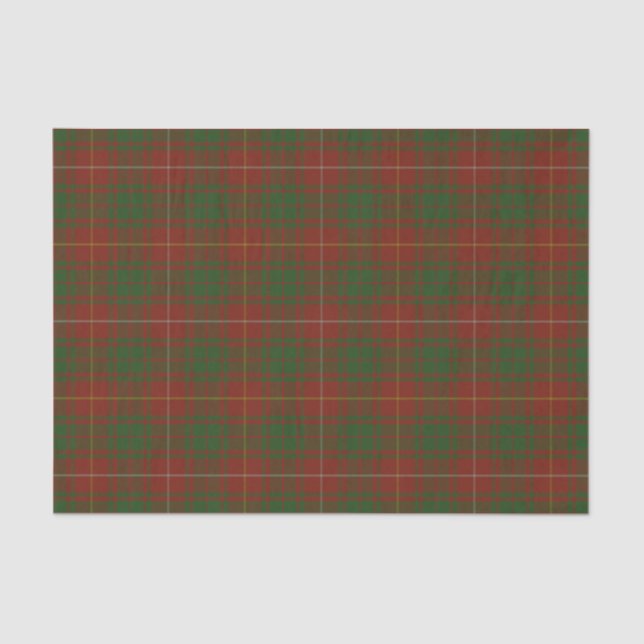 Bruce Clan tartan - reds greens Tissue Paper (Front)