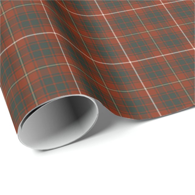 Bruce Clan Weathered Tartan Wrapping Paper (Roll Corner)