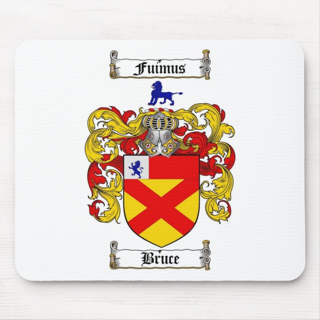 BRUCE FAMILY CREST -  BRUCE COAT OF ARMS MOUSE MAT (Front)