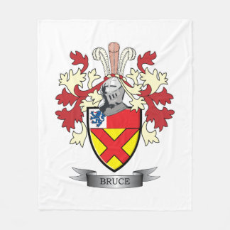 Bruce Family Crest Coat of Arms Fleece Blanket