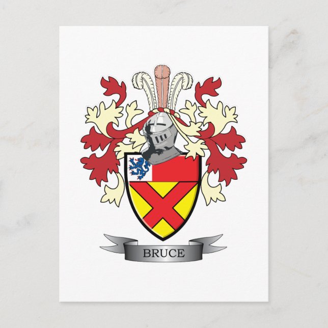 Bruce Family Crest Coat of Arms Postcard (Front)