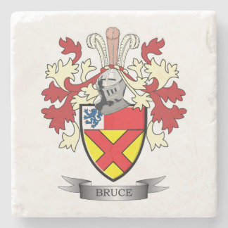 Bruce Family Crest Coat of Arms Stone Coaster