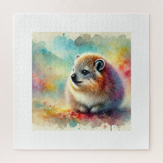 Bruce hyrax painting 051024AREF117 - Watercolor Jigsaw Puzzle (Vertical)