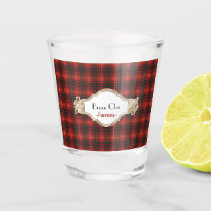 Bruce Modern Original Scottish Clan Tartan Shot Glass