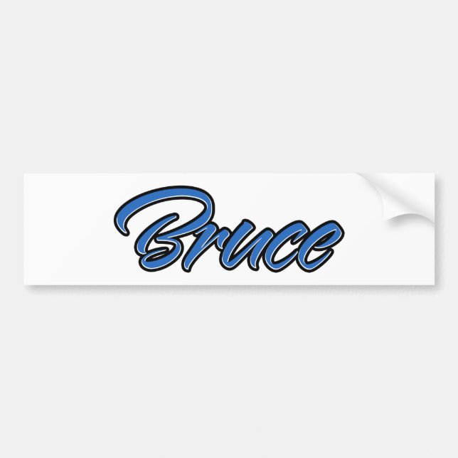 Bruce Name blue Aufkleber Sticker Autoaufkleber (Front)