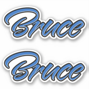Bruce name blue sticker Sticker Sticker Sticker se