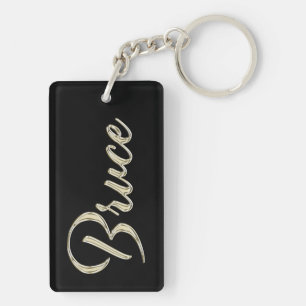 Bruce Name whitegold key trailer Ring