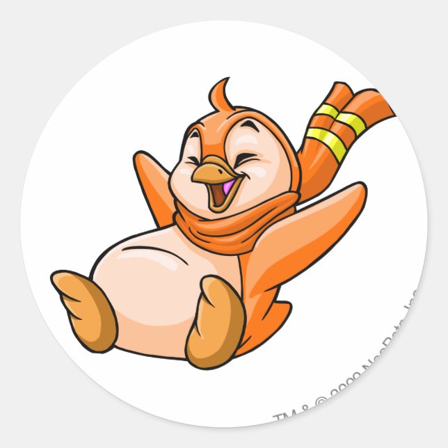 Bruce Orange Classic Round Sticker (Front)