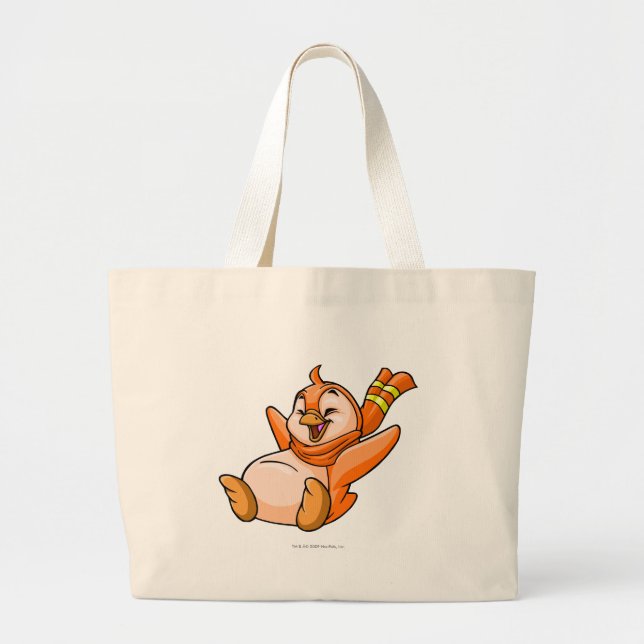 Bruce Orange Large Tote Bag (Front)