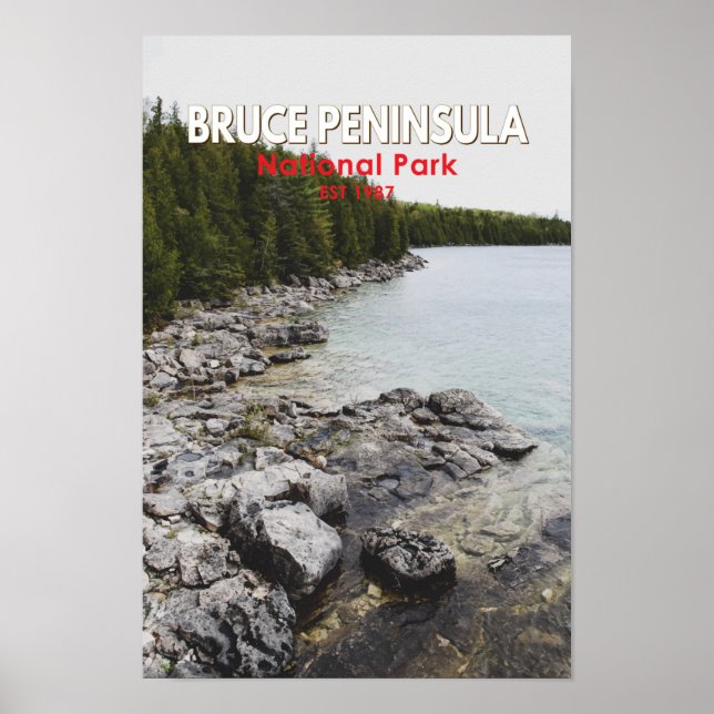 Bruce Peninsula National Park Canada Art Vintage  Poster (Front)