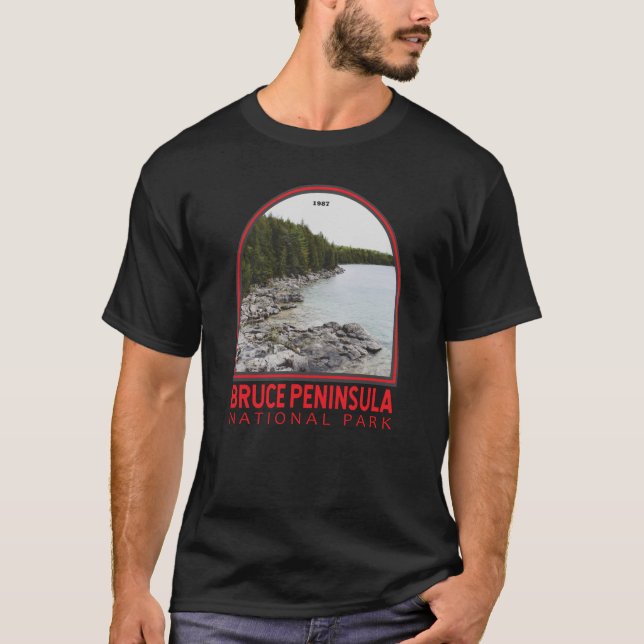 Bruce Peninsula National Park Canada Art Vintage T-Shirt (Front)
