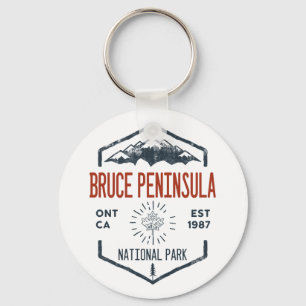 Bruce Peninsula National Park Canada Distressed Key Ring