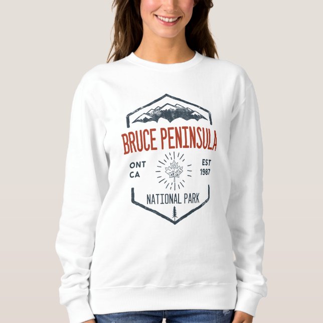 Bruce Peninsula National Park Canada Distressed Sweatshirt (Front)