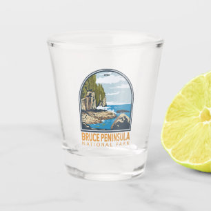 Bruce Peninsula National Park Canada Travel Art Shot Glass