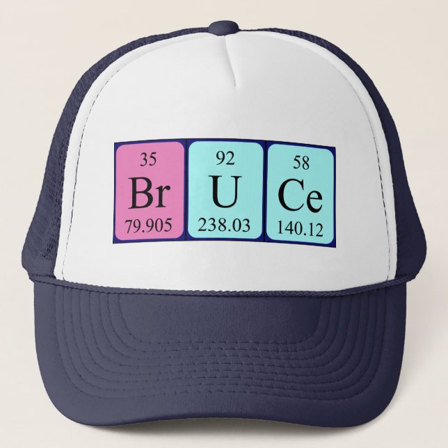 Bruce periodic table name hat (Front)