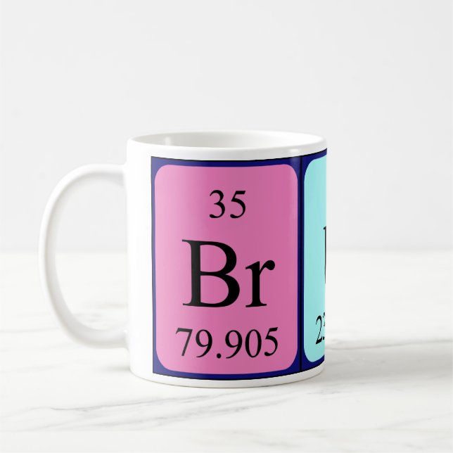 Bruce periodic table name mug (Left)