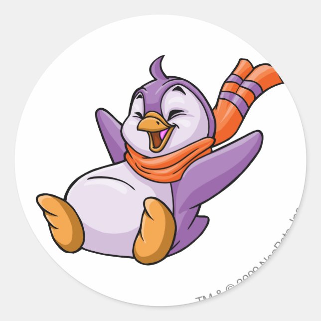 Bruce Purple Classic Round Sticker (Front)