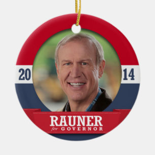BRUCE RAUNER CAMPAIGN CERAMIC TREE DECORATION