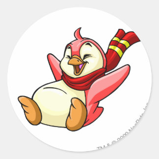 Bruce Red Classic Round Sticker