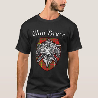 Bruce Scottish Clan Family Tartan Lion Sword Name  T-Shirt