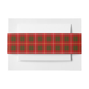 Bruce Scottish Tartan Belly Band Invitation Belly Band