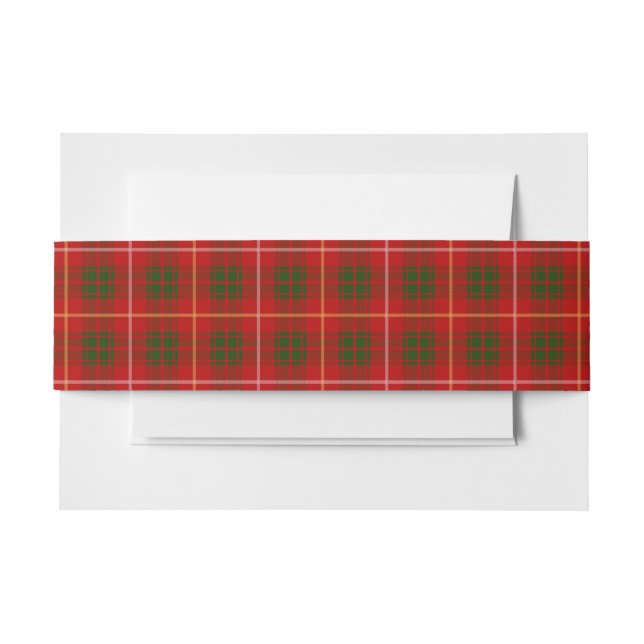 Bruce Scottish Tartan Belly Band Invitation Belly Band (Front Example)