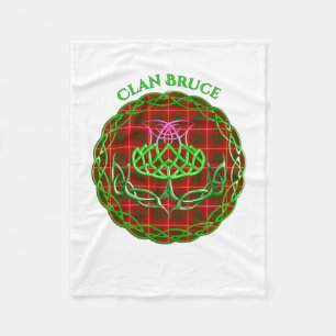 Bruce Scottish Tartan Celtic Thistle Fleece Blanket