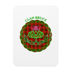 Bruce Scottish Tartan Celtic Thistle Magnet