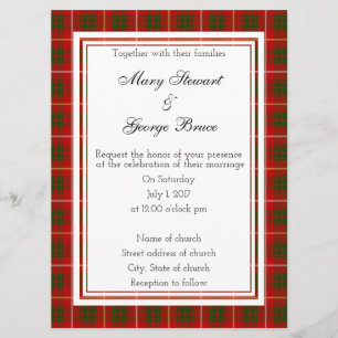 Bruce Scottish Wedding Invitation