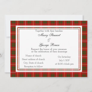 Bruce Scottish Wedding Invitation