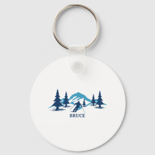 Bruce Ski Resort Skiing Skier _1  Key Ring
