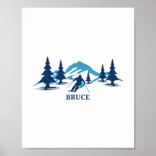 Bruce Ski Resort Skiing Skier _1  Poster