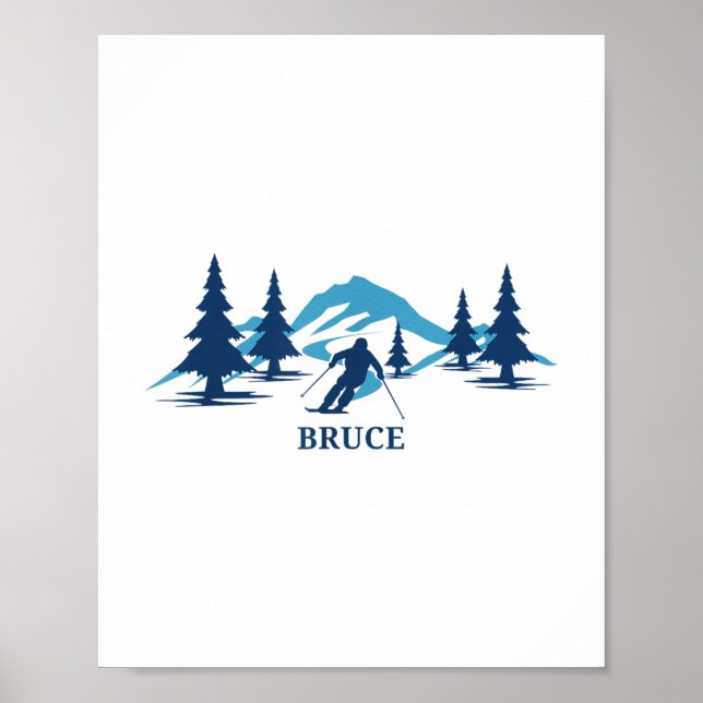 Bruce Ski Resort Skiing Skier _1  Poster (Front)
