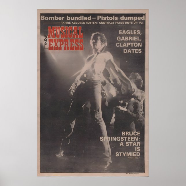 BRUCE SPRINGSTEEN Poster - 1977 original NME (Front)
