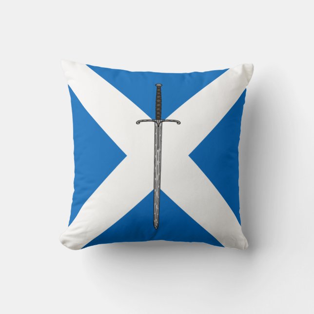 Bruce Sword on Saltire Cushion (Front)