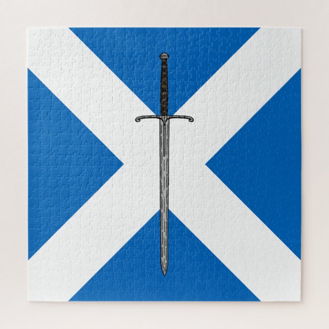 Bruce Sword on Saltire Jigsaw Puzzle (Vertical)