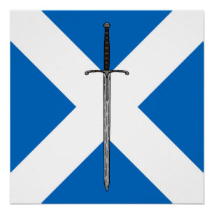 Bruce Sword on Saltire Poster
