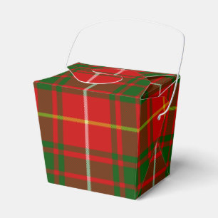 Bruce tartan red green plaid favour box