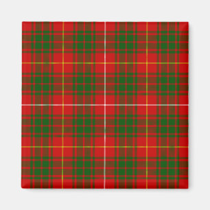 Bruce tartan red green plaid magnet