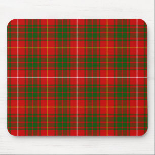 Bruce tartan red green plaid mouse mat